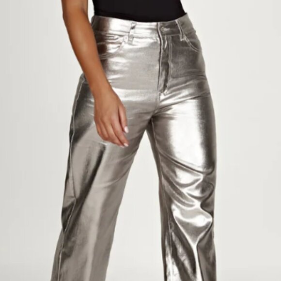 Meshki Silver Metallic Jeans XXS (0) - Picture 1 of 3